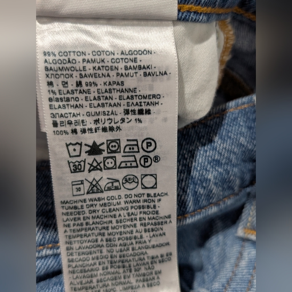 Levi's Women's Blue Patchwork Skinny Jeans 28 - Picture 7 of 7